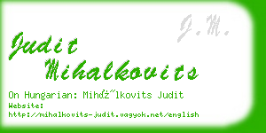 judit mihalkovits business card